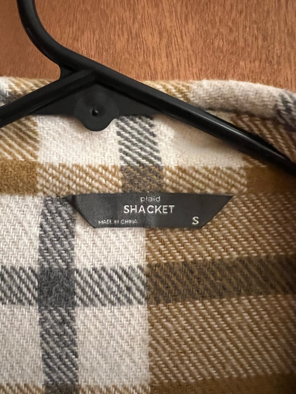 Plaid Button-Front Shacket-Womens - Picture 3 of 3